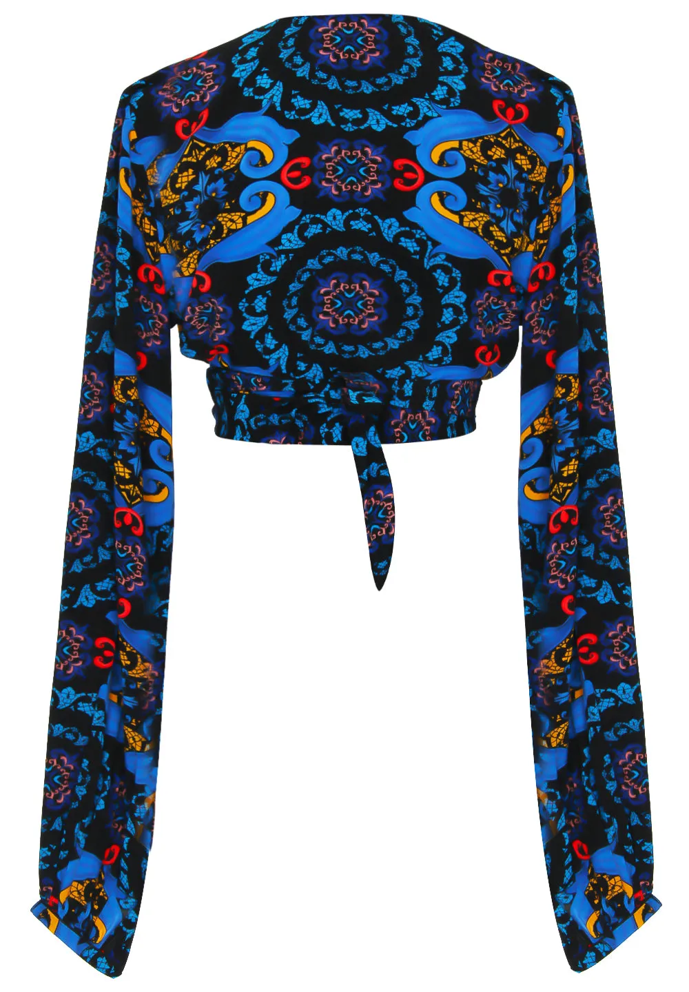 Siciliana - Giorgia Cropped Blouse (Black)