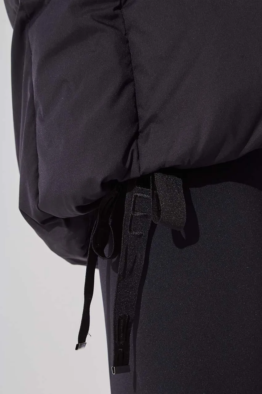 Stratosphere Black Down Slouchy Puffer Jacket