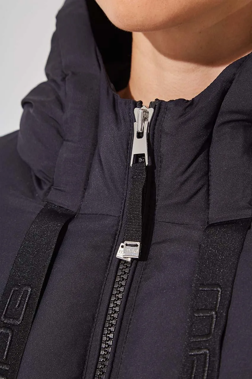 Stratosphere Black Down Slouchy Puffer Jacket