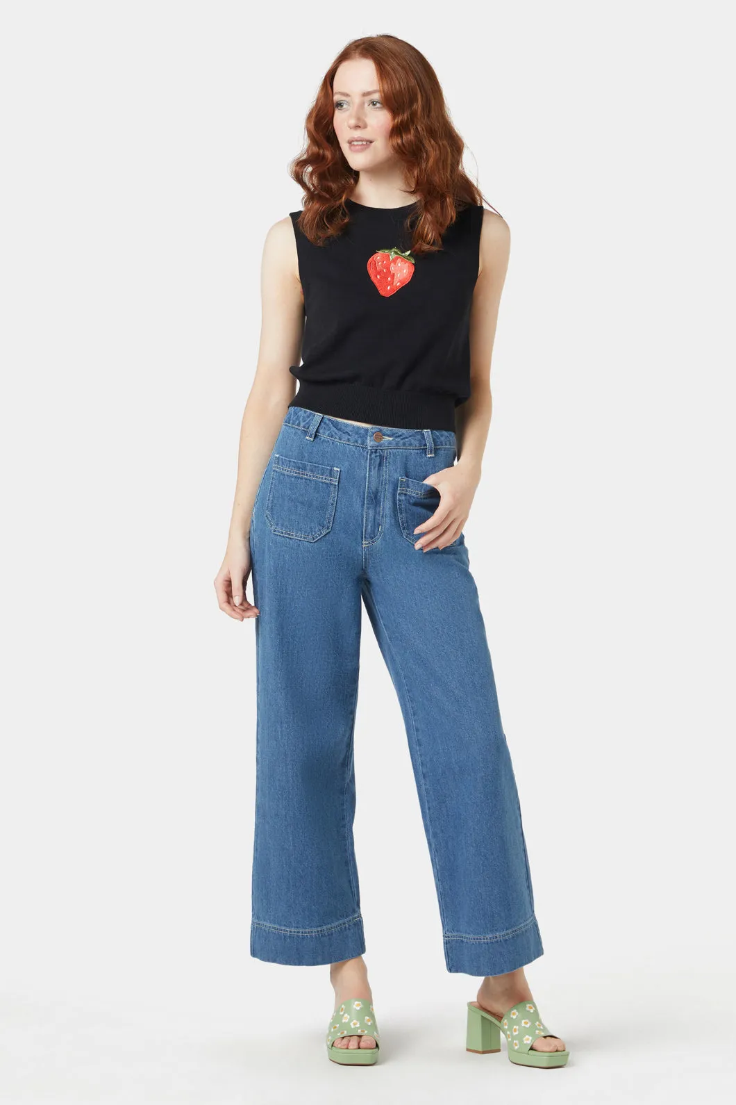 Strawberry Emb Vest