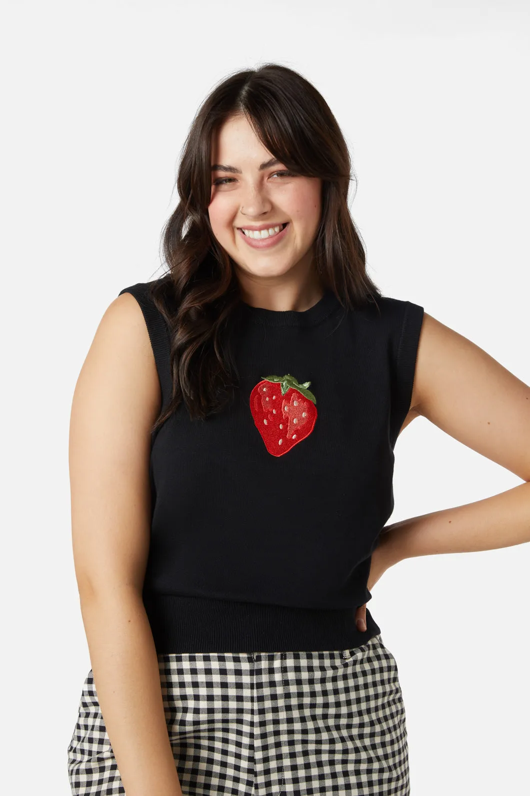 Strawberry Emb Vest