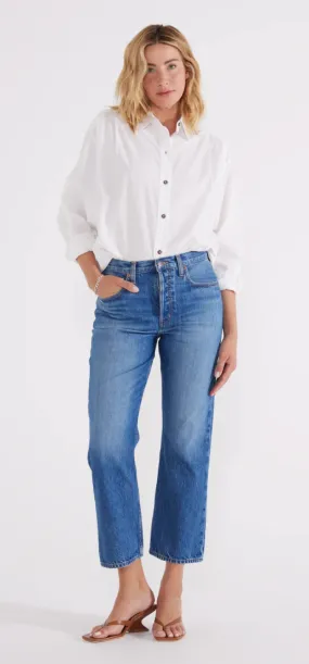 The Josie Mid Rise Crop Denim by ÉTICA - Frozen Wave