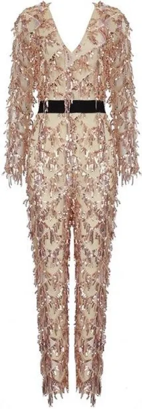 'Tinsel Town' V-Neck Jumpsuit