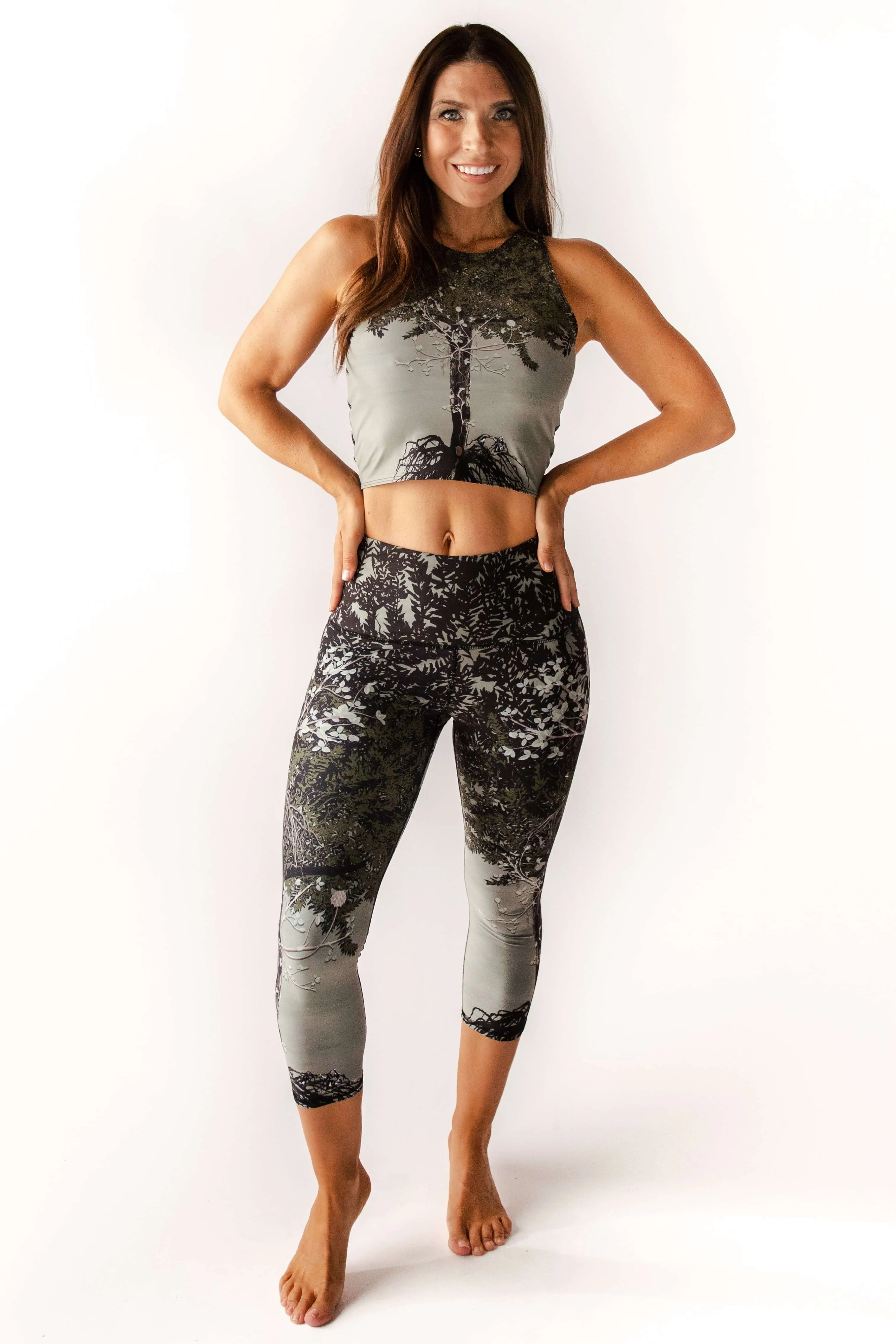Transformation Printed Yoga Crops