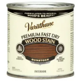 Varathane 262026 Premium Fast Dry Oil-Based Wood Stain, Gunstock, 1/2 Pint