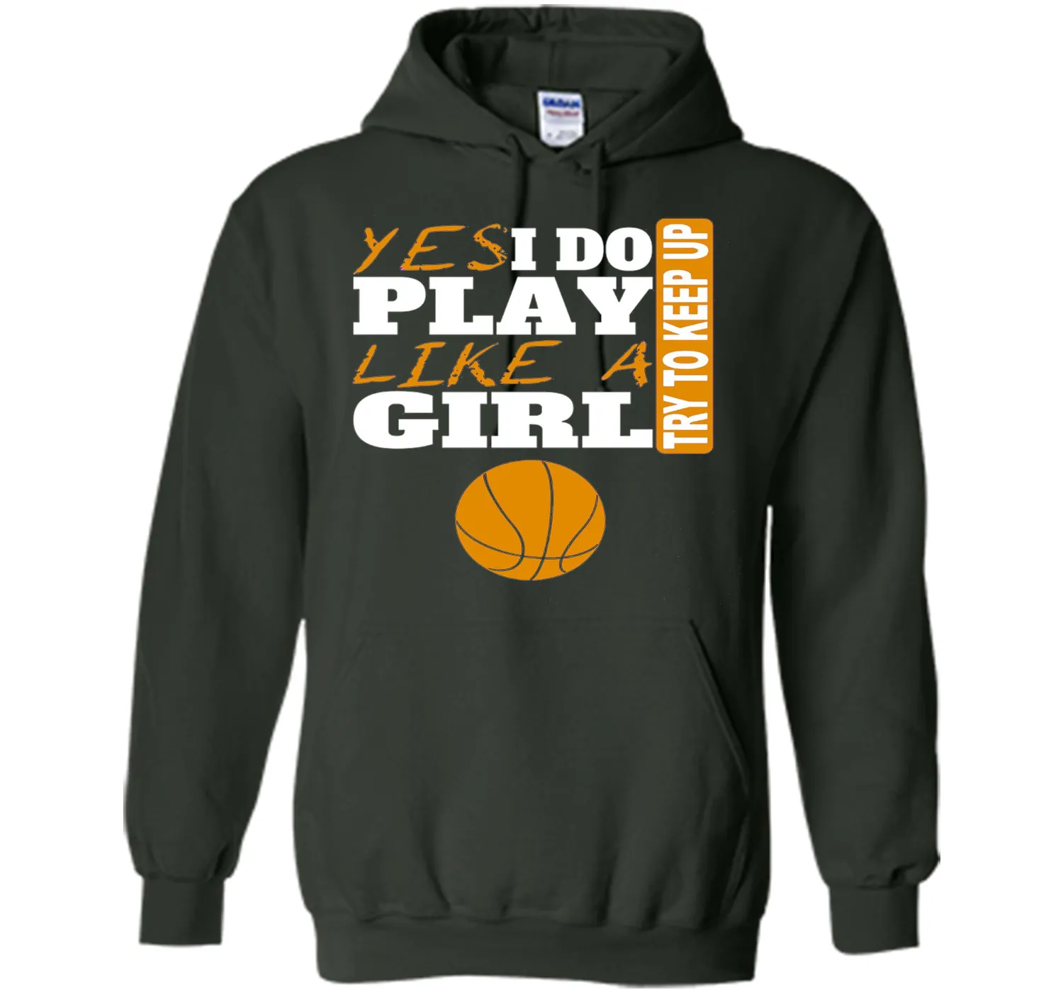Woman's Yes I Do Play Like A Girl Basketball T-Shirt