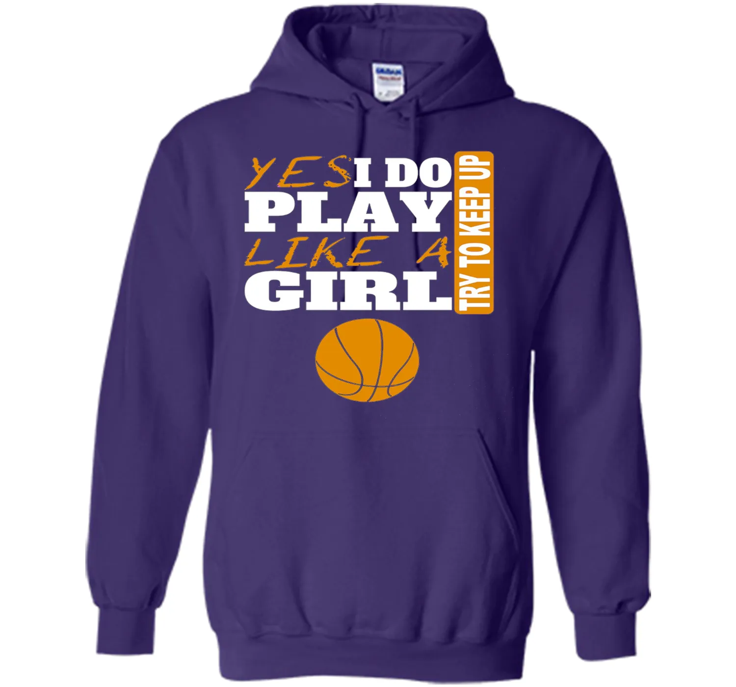 Woman's Yes I Do Play Like A Girl Basketball T-Shirt
