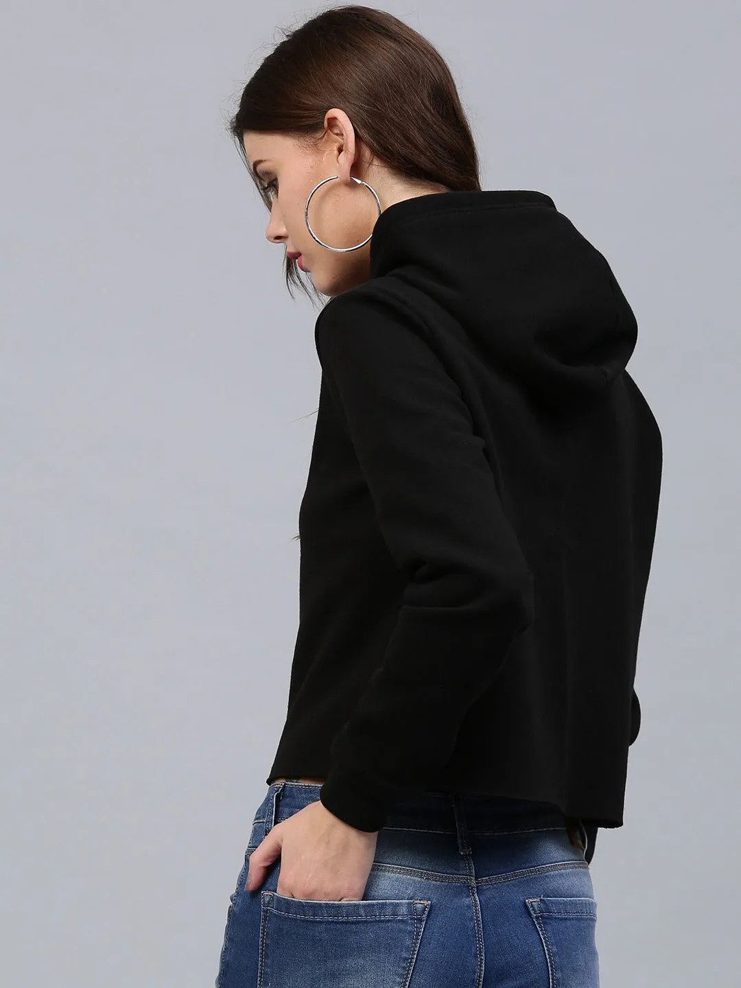 Women Bow Kitty Black Sweatshirt