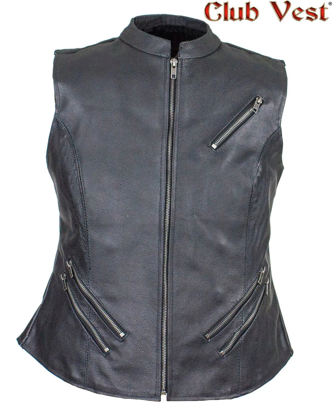 Women's Leather Gun Pocket Vest by Club Vest®