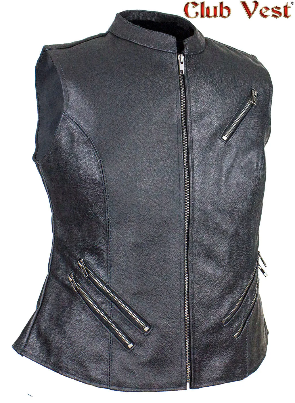 Women's Leather Gun Pocket Vest by Club Vest®