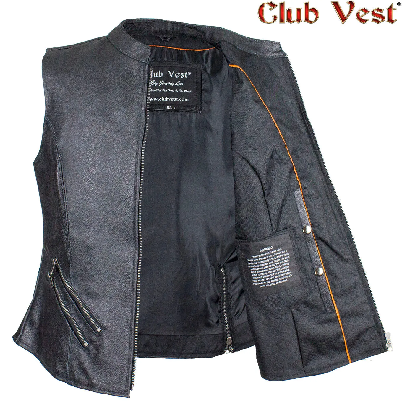 Women's Leather Gun Pocket Vest by Club Vest®