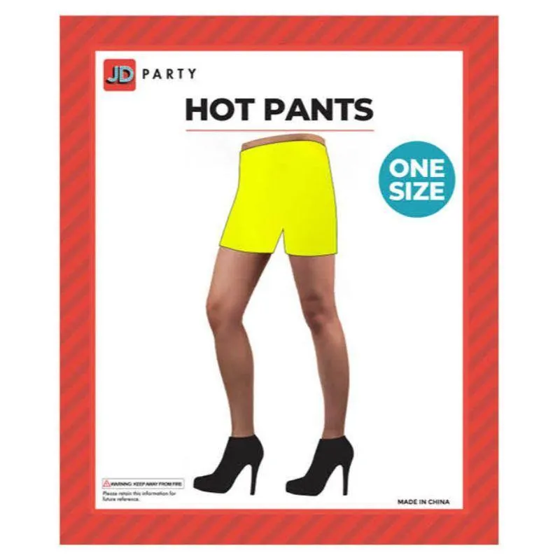 Womens Yellow Hot Pants